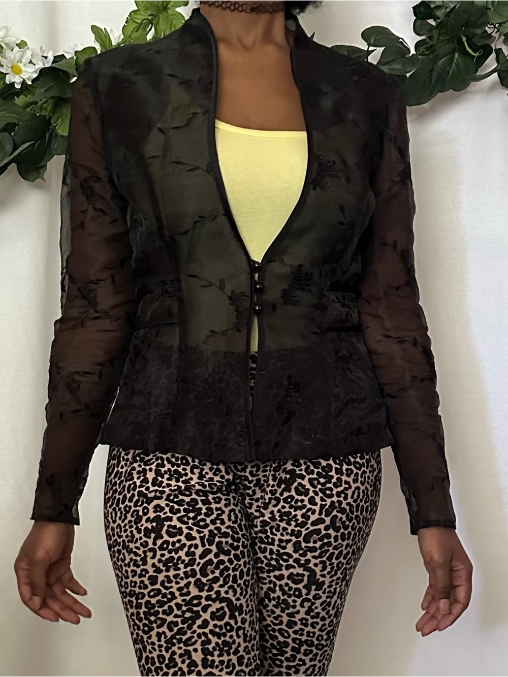 Ever Beauty vintage 80s 90s mesh black jacket